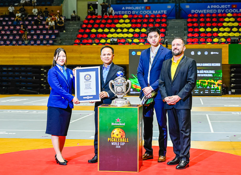 Heineken đồng hành cùng Pickleball World Cup 2026 xác lập 2 Guinness - Ảnh 3. Heineken đồng hành cùng Pickleball World Cup 2026 xác lập 2 Guinness - Ảnh 3.