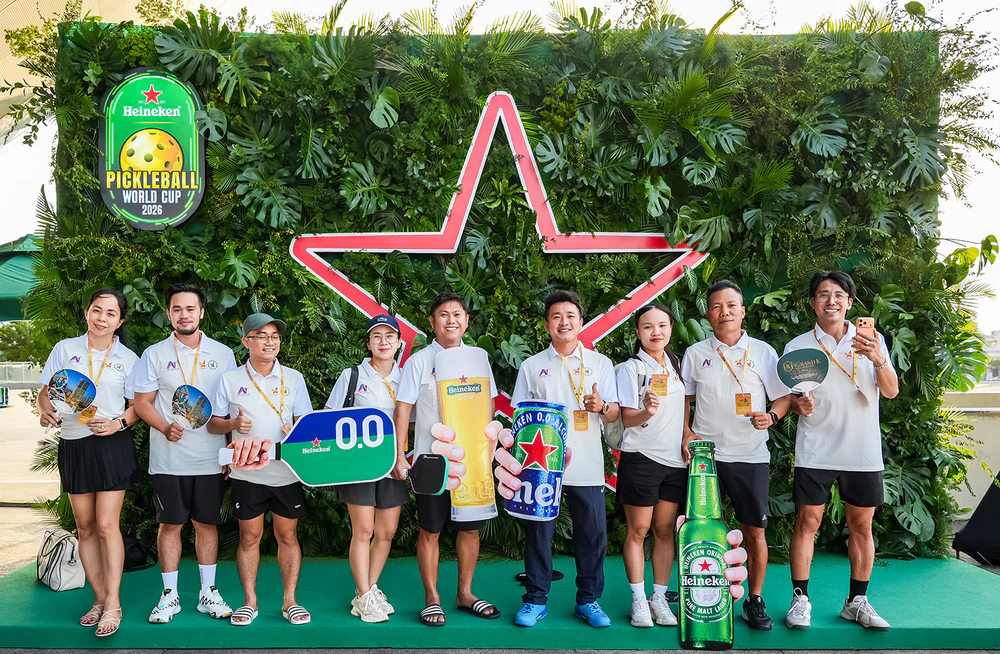 Heineken đồng hành cùng Pickleball World Cup 2026 xác lập 2 Guinness - Ảnh 4. Heineken đồng hành cùng Pickleball World Cup 2026 xác lập 2 Guinness - Ảnh 4.