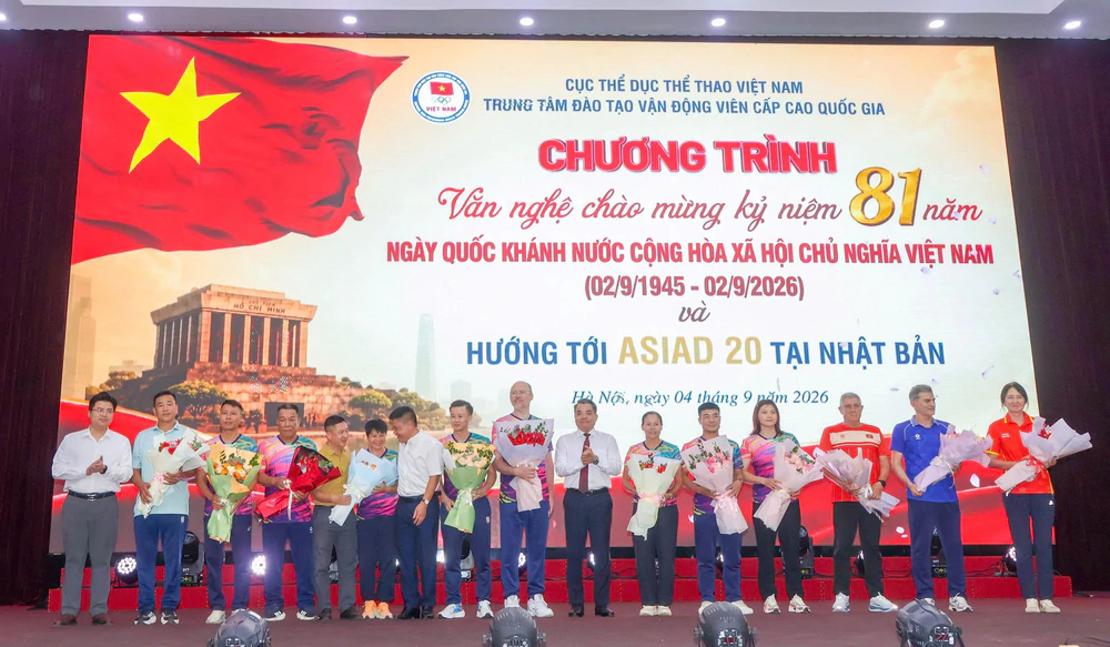 Đoàn Thể thao Việt Nam lên dây cót tinh thần trước ASIAD 2026 - Ảnh 1. Đoàn Thể thao Việt Nam lên dây cót tinh thần trước ASIAD 2026 - Ảnh 1.