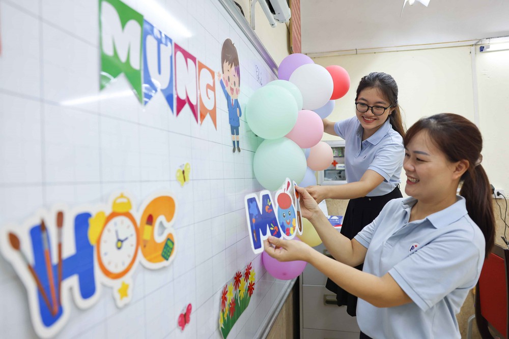 Cô, trò trường Tiểu học Bình Minh (Hà Nội) háo hức mong chờ Lễ khai giảng - Ảnh 5.