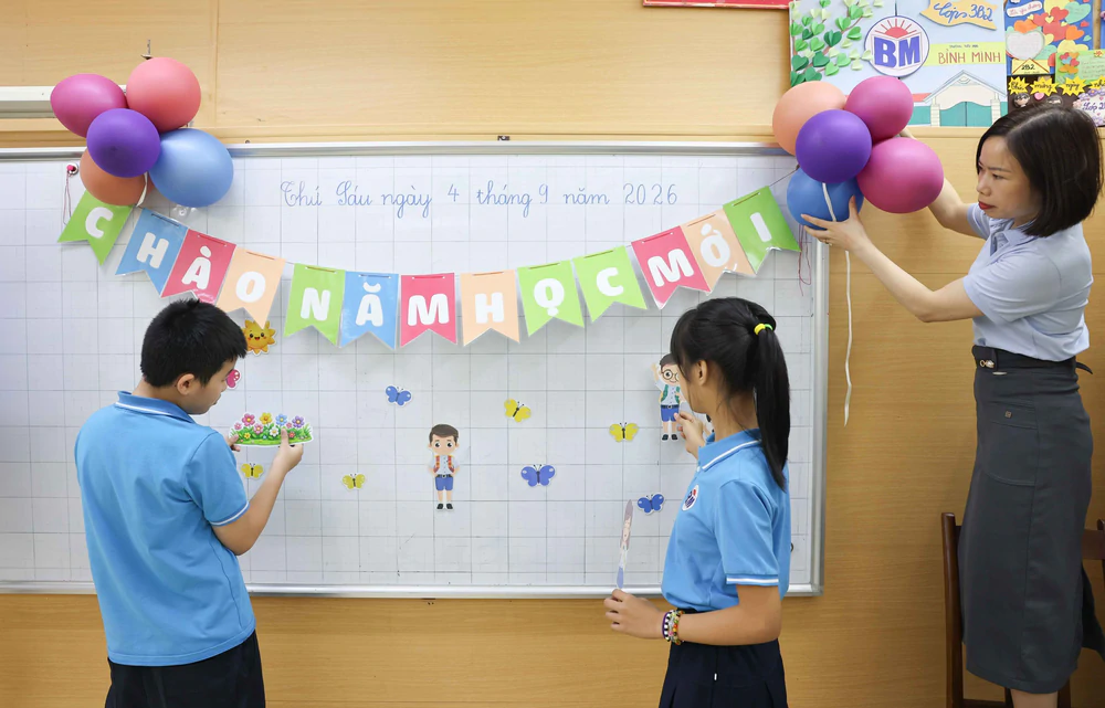 Cô, trò trường Tiểu học Bình Minh (Hà Nội) háo hức mong chờ Lễ khai giảng - Ảnh 6.