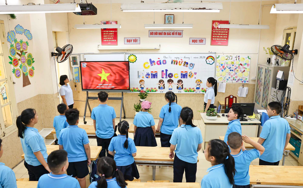 Cô, trò trường Tiểu học Bình Minh (Hà Nội) háo hức mong chờ Lễ khai giảng - Ảnh 12.