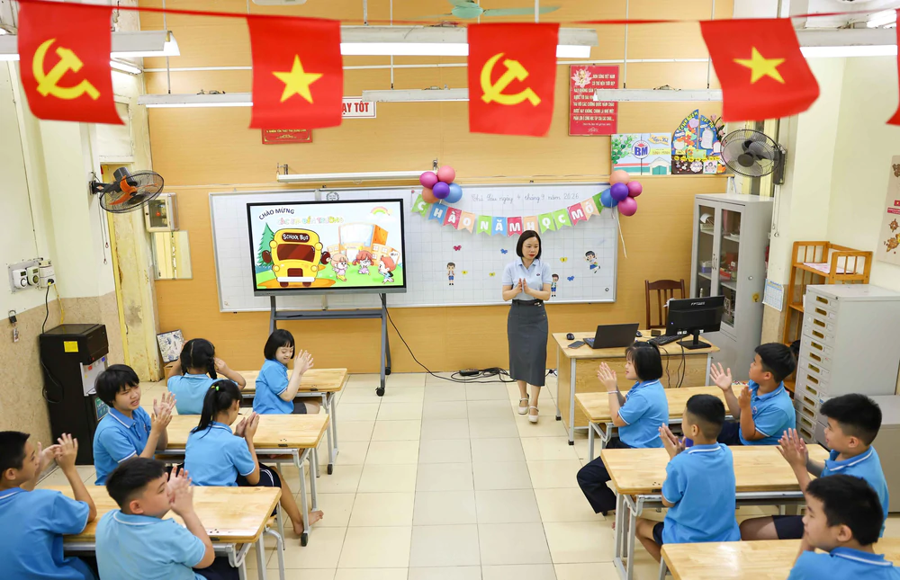 Cô, trò trường Tiểu học Bình Minh (Hà Nội) háo hức mong chờ Lễ khai giảng - Ảnh 10.