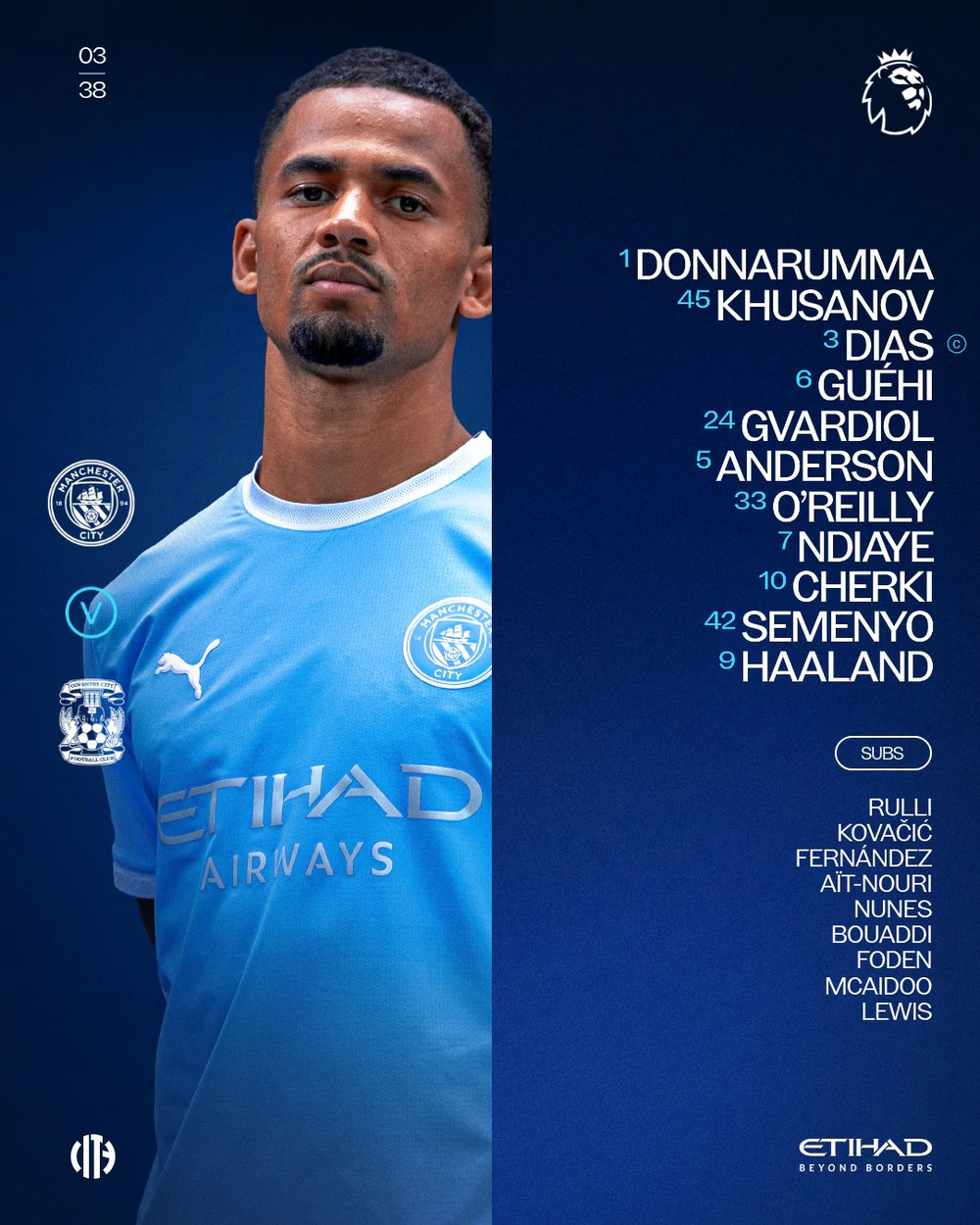 TRỰC TIẾP bóng đá Man City vs Coventry City: Haaland đá chính - Ảnh 2. TRỰC TIẾP bóng đá Man City vs Coventry City: Haaland đá chính - Ảnh 2.