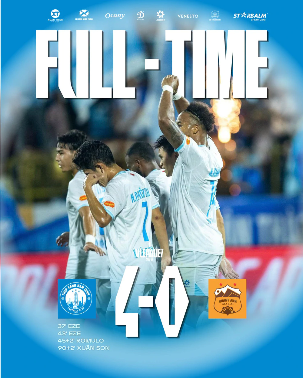 V-League vòng 1: Đại thắng HAGL, Nam Định dẫn đầu bảng, Bắc Ninh trắng tay ở sân Vinh - Ảnh 1. V-League