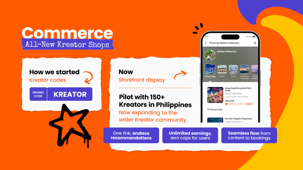 Klook ra mắt Kreator Shops, biến sức ảnh hưởng của nhà sáng tạo thành thu nhập - Ảnh 2. Klook ra mắt Kreator Shops, biến sức ảnh hưởng của nhà sáng tạo thành thu nhập - Ảnh 2.