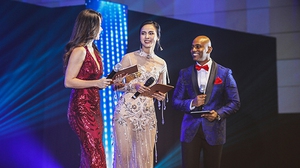 MC Quỳnh Nga gây ấn tượng trên sân khấu Chung kết Hoa hậu Du lịch Quốc tế