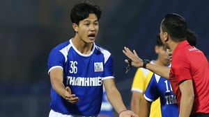 Lương Duy Cương mờ nhạt trước dàn sao trẻ SLNA trong trận khai màn VCK  U21 Quốc gia