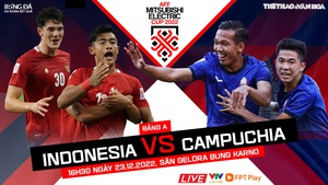 Nhận định trận đấu Indonesia vs Campuchia (16h30, 23/12), AFF Cup 2022 bảng A 