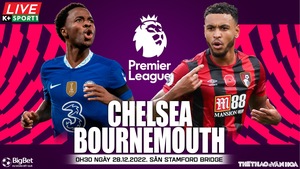 Nhận định bóng đá Chelsea vs Bournemouth (0h30, 28/12), Ngoại hạng Anh