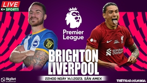 Nhận định bóng đá Brighton vs Liverpool (22h00, 14/1), Ngoại hạng Anh vòng 20