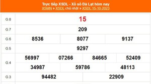 XSDL 15/10, trực tiếp kết quả xổ số Đà Lạt hôm nay 15/10/2023, XSDL ngày 15 tháng 10