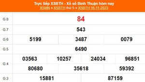 XSBTH 16/11, kết quả Xổ số Bình Thuận hôm nay 16/11/2023, XSBTH thứ Năm ngày 16 tháng 11