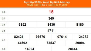 XSTN 23/11, kết quả Xổ số Tây Ninh hôm nay 23/11/2023, kết quả XSTN ngày 23 tháng 11