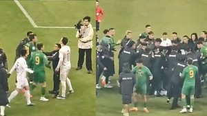 Nhà vô địch Thái League hỗn chiến với đội bóng Trung Quốc ở Cúp C1 châu Á khiến người gãy tay, người chảy máu mặt