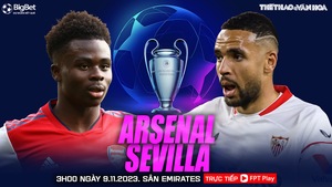 Nhận định bóng đá Arsenal vs Sevilla (03h00 hôm nay 9/11), Cúp C1 vòng bảng