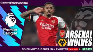 Nhận định Arsenal vs Wolves (22h00, 2/12), Ngoại hạng Anh vòng 14