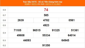 XSTG 17/12, kết quả xổ số Tiền Giang hôm nay 17/12/2023, kết quả XSTG ngày 17 tháng 12