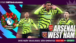 Nhận định Arsenal vs West Ham, Ngoại hạng Anh vòng 19 (3h15, 29/12)