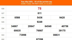 XSDL 31/12, kết quả xổ số Đà Lạt hôm nay 31/12/2023, XSDL ngày 31 tháng 12