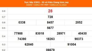 XSKG 31/12, kết quả Xổ số Kiên Giang hôm nay 31/12/2023, XSKG ngày 31 tháng 12