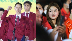 Dàn VĐV Việt Nam điển trai, xinh gái trong lễ xuất quân tham dự SEA Games 32, cứ ngỡ các ngôi sao showbiz