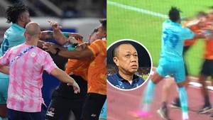 Bóng đá Thái Lan lại 'xấu xí' khi đồng đội của Bunmathan đấm vào mặt trợ lý CLB đối thủ và nhận ngay cái kết cực đắng