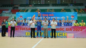 Đánh bại đội của hot girl Trần Thị Duyên, Thái Sơn Nam TP.HCM vô địch giải futsal nữ VĐQG 2023