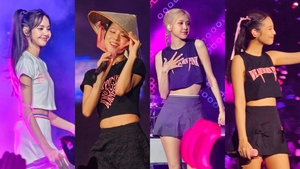 Blackpink 'đốt cháy' khán giả với màn nhảy hit 'See tình' và đội nón lá tại concert Hà Nội