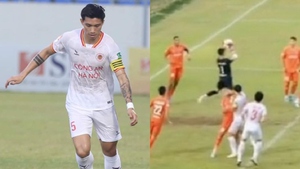 Đeo băng đội trưởng, Văn Hậu tiếp tục ‘thói quen’ chơi xấu khi CAHN thua đội cuối bảng 
