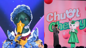 Ca sĩ mặt nạ 2 tập 3: Chuột Cherry ‘mê trai’, Madame Vịt là Hòa Minzy?