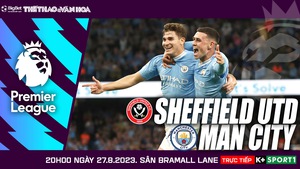 Nhận định bóng đá Sheffield vs Man City (20h00, 27/8), vòng 3 ngoại hạng Anh