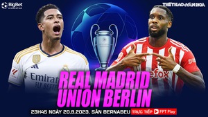 Nhận định bóng đá Real Madrid vs Union Berlin (23h45, 20/9), Cúp C1 châu Âu 