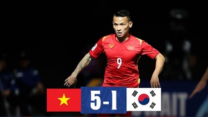 ĐT Việt Nam ngược dòng thắng Hàn Quốc 5-1, khởi đầu như mơ ở giải châu Á