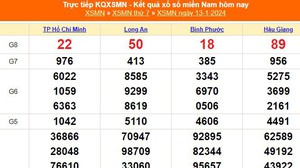 XSMN 13/1, kết quả xổ số miền nam hôm nay 13/1/2024, KQXSMN thứ Bẩy ngày 13 tháng 1