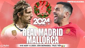 Nhận định bóng đá Real Madrid vs Mallorca (01h15, 4/1), vòng 19 La Liga