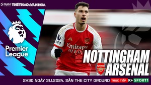 Nhận định bóng đá Nottingham vs Arsenal, vòng 22 Giải ngoại hạng Anh (2h30 hôm nay 31/1)