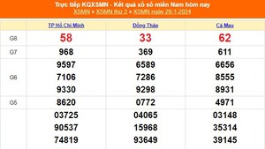XSMN 29/1, kết quả xổ số miền Nam hôm nay 29/1/2024, KQXSMN ngày 29 tháng 1