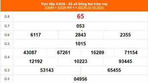 XSDN 23/10 - Kết quả xổ số Đồng Nai hôm nay 23/10/2024 - Trực tiếp XSDN ngày 23 tháng 10