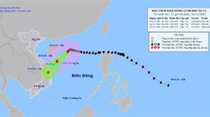 Bão Toraji gần Biển Đông, giật cấp 12, di chuyển theo hướng Tây Tây Bắc