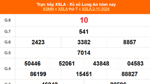 XSLA 2/11 - Kết quả xổ số Long An hôm nay 2/11/2024 - Trực tiếp XSLA ngày 2 tháng 11