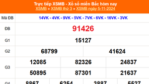 XSMB 5/11 - Kết quả Xổ số miền Bắc hôm nay 5/11/2024 - KQSXMB thứ Ba ngày 5 tháng 11