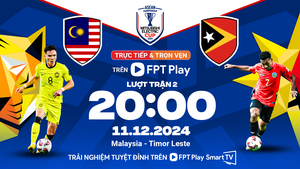 Link xem VTV Cần Thơ trực tiếp bóng đá Malaysia vs Timor Leste, AFF Cup 2024