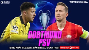 Nhận định bóng đá Dortmund vs PSV (3h00, 14/3), lượt về vòng 1/8 Cúp C1