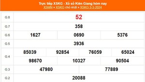 XSKG 3/3, kết quả xổ số Kiên Giang hôm nay 3/3/2024, KQXSKG ngày 3 tháng 3