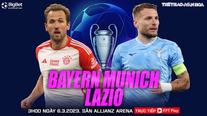 Nhận định bóng đá Bayern Munich vs Lazio, vòng 1/8 cúp C1 châu Âu (3h00 hôm nay 6/3)