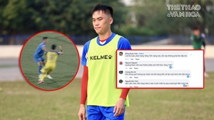 Tuấn Hải bị phạm lỗi thô bạo, CĐV tràn vào fanpage CLB Quảng Nam đòi 'cắt hợp đồng' cầu thủ chơi xấu