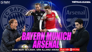 Nhận định bóng đá Bayern Munich vs Arsenal (2h00 hôm nay 18/4), tứ kết lượt về Cúp C1