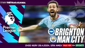 Nhận định bóng đá Brighton vs Man City (2h00, 26/4), đá bù vòng 29 Ngoại hạng Anh