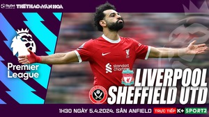 Nhận định bóng đá Liverpool vs Sheffield (01h30 hôm nay 5/4), vòng 31 Ngoại hạng Anh
